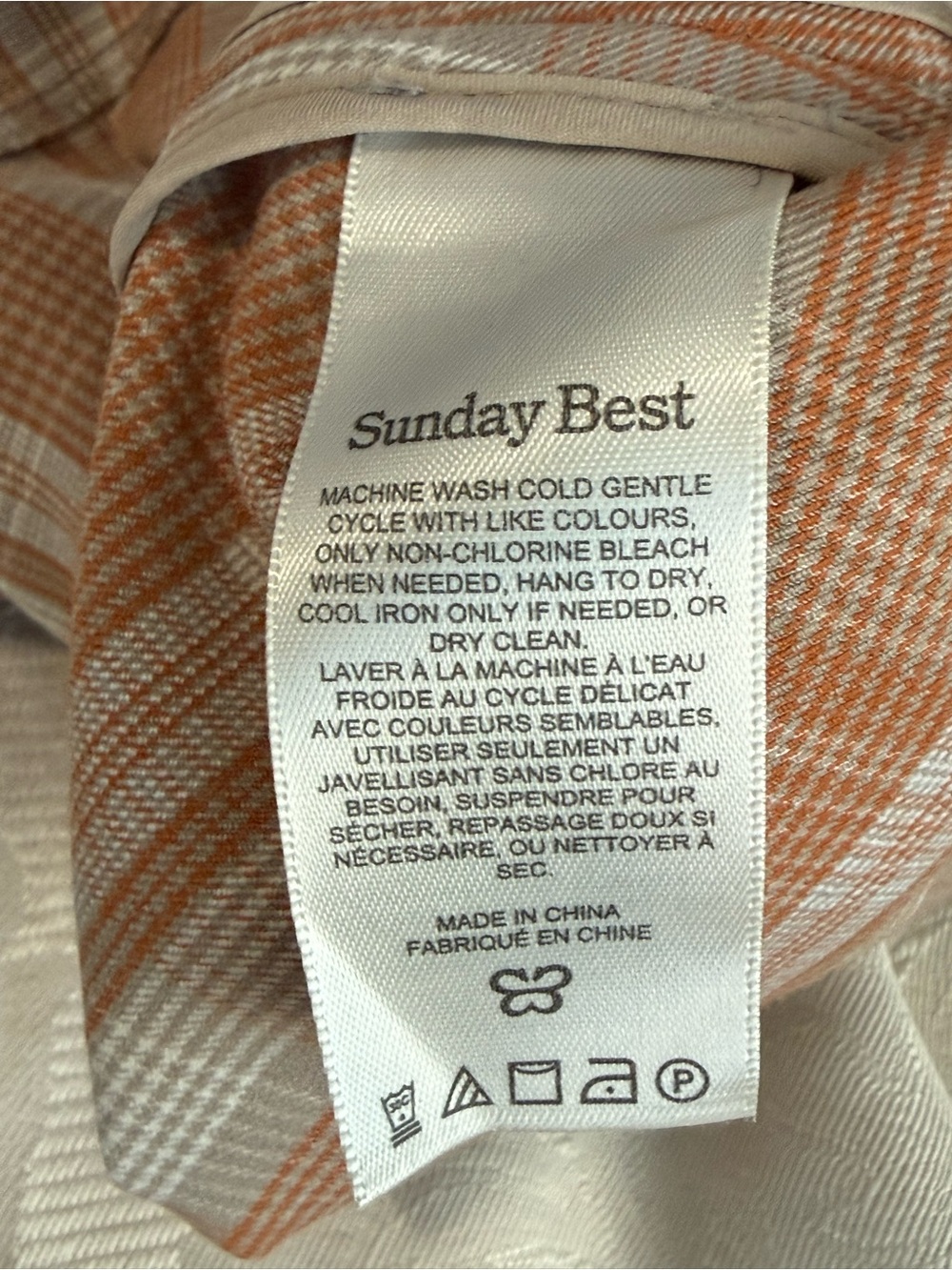 Sunday Best Aritzia Tatiana Plaid Mini Skirt Size 6 Camel Beige - Picture 8 of 8